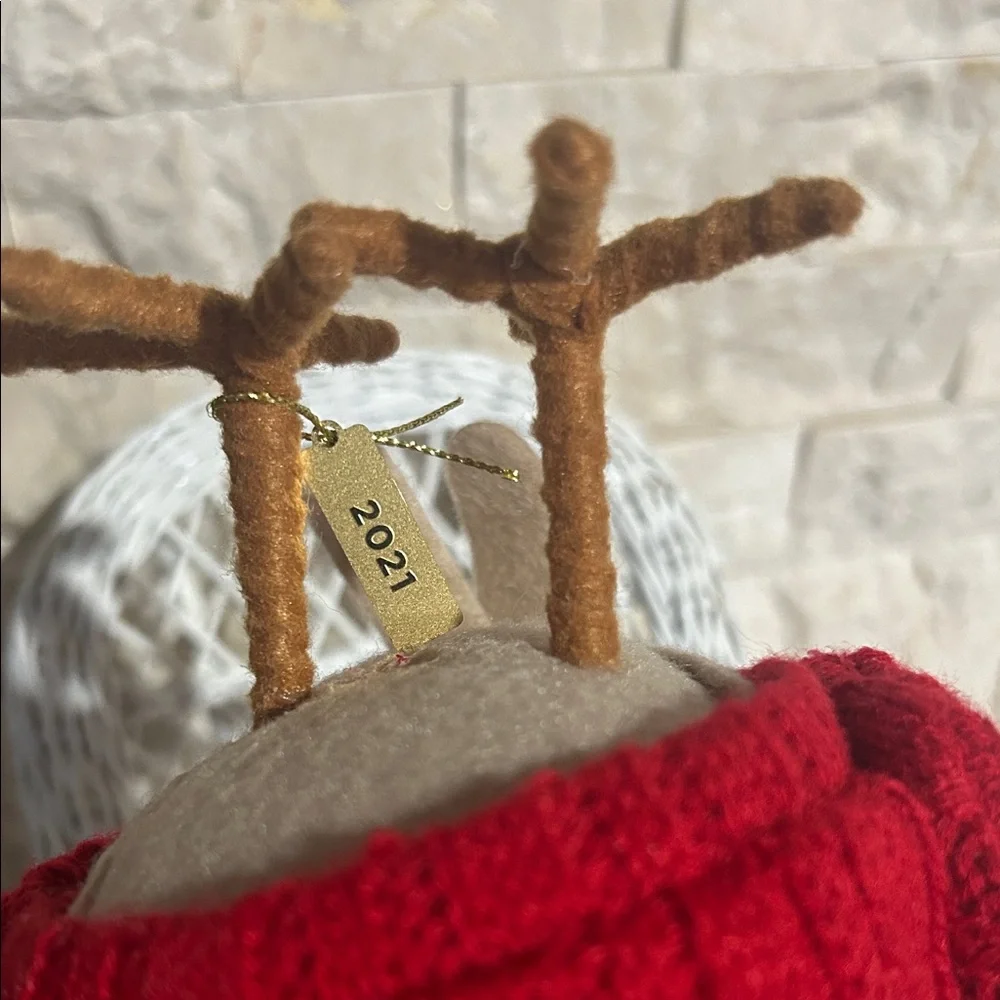 GLEE Target Festive Red and White Owl Plush with Gold Bells
